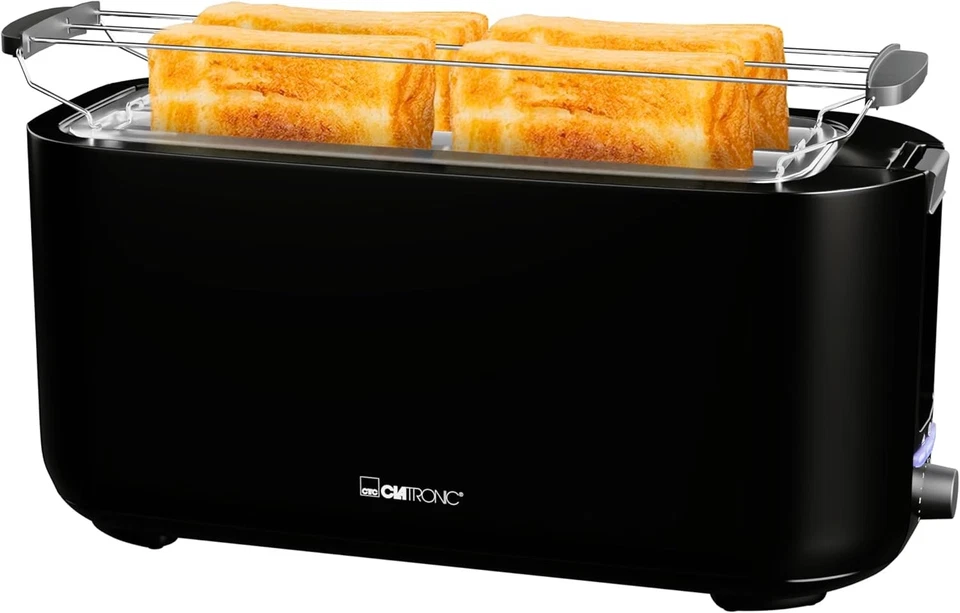 Clatronic Toaster TA 3802BK 1400 W Schwarz 4 Scheiben