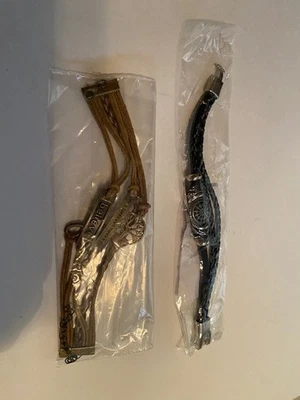 Believe & Tree of Life Black and Brown Set Of 2 Adjustable Wrist Tie Bracelets  - Image 1 of 4