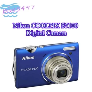 Nikon COOLPIX S5100 Digital Camera 5x Optical Zoom 12.2 MP with Accessories Blue - Picture 1 of 9