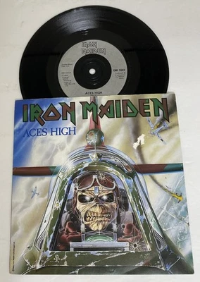 IRON MAIDEN ~ ACES HIGH/KING OF TWILIGHT ~ SILVER LABELS 1984 UK  EMI 5502 ~7”45 - Image 1 of 4