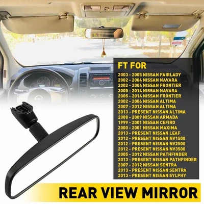 Interior Rear View Mirror For 1999-2013 Nissan Fairlady Navara Frontier Altima - Image 1 of 4