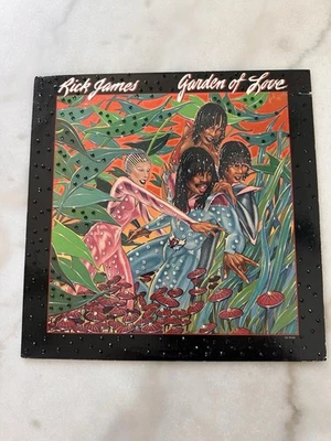 Rick James Garden Of Love Vinyl Record. Custom Glass Gemstones On Cover. Foto 1 de 4