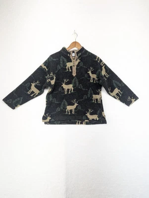 Chaqueta de Colección KITESTRINGS Niños Camuflada Verde Alce Vellón Cremallera Completa 12/14 Foto 1 de 4