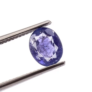Tanzanite Sfaccettata 1,78 Cts Forma Taglio Naturale Ovale Pietra Preziosa Sciolta Misura 8x6x3 mm - Foto 1 di 3