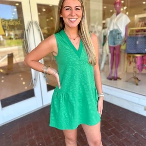 Emily McCarthy Sport Pickleball Tennis Minikleid LG Kelly grün adrett sportlich - Bild 1 von 8