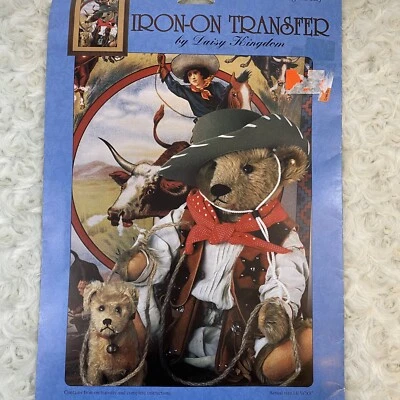 Oso de peluche de colección Daisy Kingdom 6708 vaquera Betsy transferencia de hierro vaquero occidental Foto 1 de 3