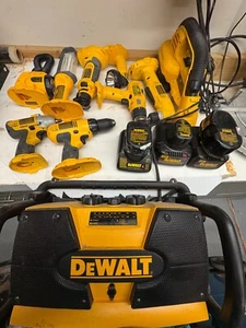 DeWalt 18v 12v  Cordless Drill Impact Radio Vacuum Cut-out Right angle lot Set - Picture 1 of 8
