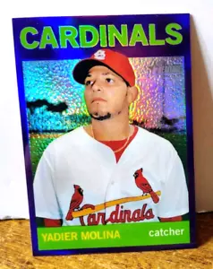 2013 TOPPS HERITAGE CHROME YADIER MOLINA #HC4 PURPLE REFRACTOR - Picture 1 of 3
