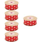  5 Rolls Ribbon Polyester Bow Valentines Day Wired Balloon Decorations