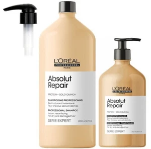 L'OREAL ABSOLUT REPAIR SHAMPOO 1500 ML+ CONDITIONER 750 ML + PUMP - Picture 1 of 3