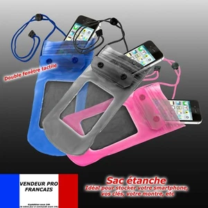 Housse Etui Pochette Sac ETANCHE WATERPROOF Iphone 7- 8 - X - XS- XR -XS max -11 - Imagen 1 de 4