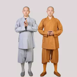Tuta donna uomo buddista shaolin monaco kung fu meditazione cotone uniformi - Foto 1 di 16