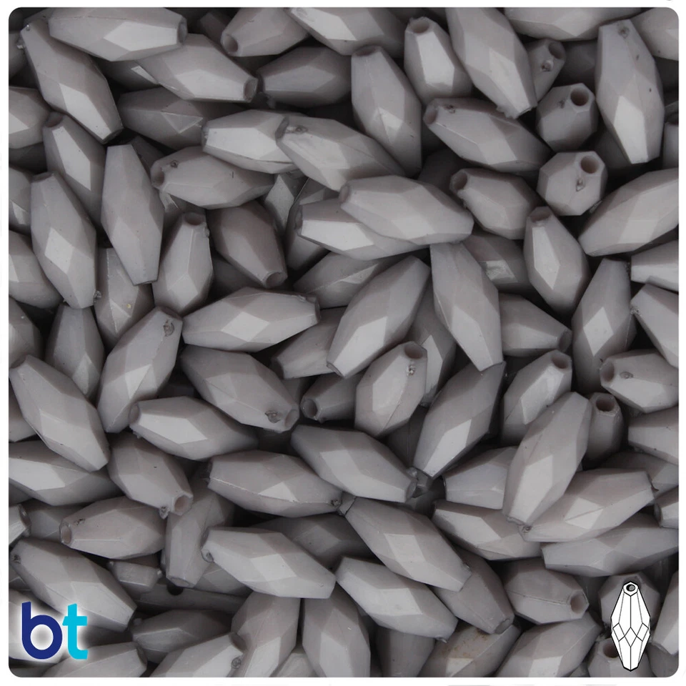 Cuentas artesanales de plástico ovaladas facetadas opacas BeadTin de 15 mm (200 piezas) elección de color Foto 1 de 1