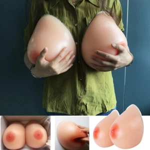 Silicone Breast Forms Fake Boobs Prosthesis Mastectomy Crossdresser One Pair Lot - Picture 1 of 23