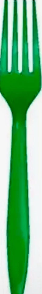 Green Heavy Duty Plastic Forks 24 Per Pack Green Party Tableware Supplies - Image 1 of 1