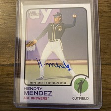 Hendry Mendez 2022 Topps Heritage Minor League On Card Auto