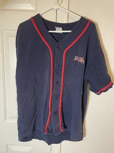 Atlanta Braves Jersey Style Shirt Vintage PreOwned Hank Aaron Original Herren L - Bild 1 von 4