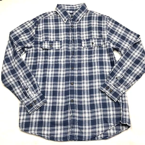 FADED GLORY Flanellhemd Herren M blau Lake kariert Grunge Outdoor Holzfäller Gorp - Bild 1 von 16