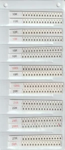 [640 piezas] KIT RESISTENCIA 0805 SMD 10R-91R 32 VALORES x 20 piezas - Imagen 1 de 2