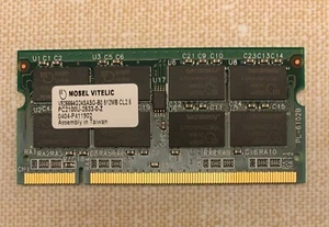 1X 512mb  PC2100 (DDR 266)  MOSOL VITELIC  SODIMM laptop - vintage RAM - TESTED - Picture 1 of 2