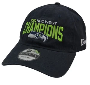 Seattle Seahawks New Era 9TWENTY NFC West Champions NFL Team Adjustable Blue Hat - Picture 1 of 6