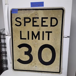 Retired Authentic Street Sign Subdivision (Speed Limit 30) 30"X24" Lot 12-413 - Picture 1 of 2