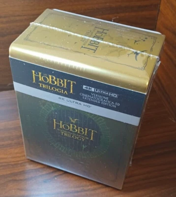The Hobbit Trilogy Extended 4K Steelbook Collection (EURO IMPORT)-NEW-Free S&H Foto 1 de 4
