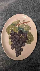 PORTMEIRION POMONA RAISIN de CARMES (GRAPE) oval PLATTER MINT EXTREMELY RARE - Picture 1 of 3