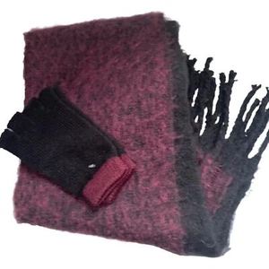 BP Nordstrom NWT Soft Long Scarf and Finger Less Gloves Set  - Picture 1 of 4