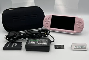 Sony PSP-3000 PSP 3000 Console Pink Region Free w/4GB memory, Case - Excellent+ - Picture 1 of 21