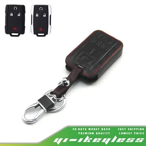 Funda de cuero para Buick GM Chevrolet Silverado llave inteligente remota 4 botones - Imagen 1 de 7