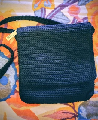 THE SAK | Small Black Crochet Knit Boho Crossbody Handbag Purse Perfect Size. - Image 1 of 4