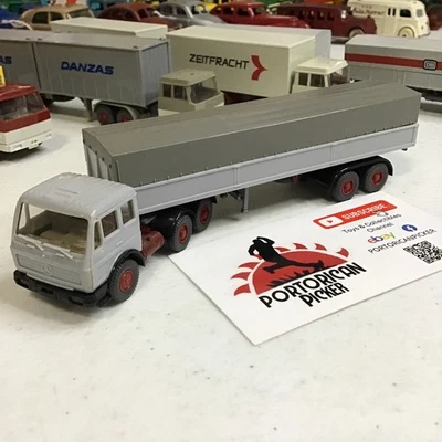 WIKING #2632 HO 1:87 GRAY 1970s MERCEDES BENZ SEMI TRANSPORTER TRUCK GERMANY - Image 1 of 4