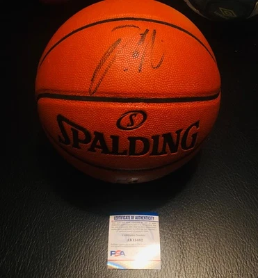 Баскетбольный мяч с автографом Дамиана Лилларда Spalding сертификат подлинности PSA РЕДКИЙ A - Изображение 1 из 2
