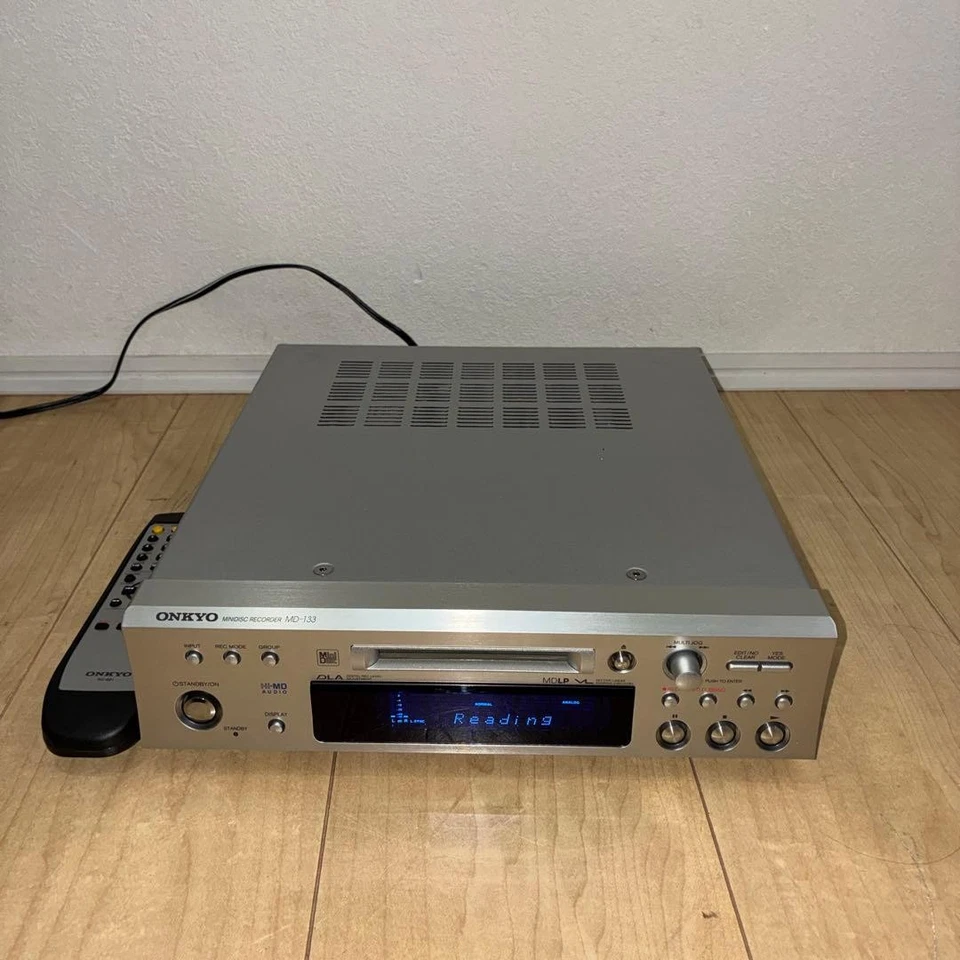 Junk ONKYO MD-133 Hi-MD Mini Disc Recorder Silver High Speed MDLP Japan g115 - Image 1 of 4