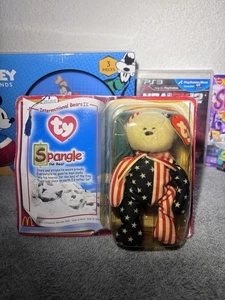 1999 Teenie BEANIE BABIES "SPANGLE The BEAR" International Bears II McDonalds - Bild 1 von 6