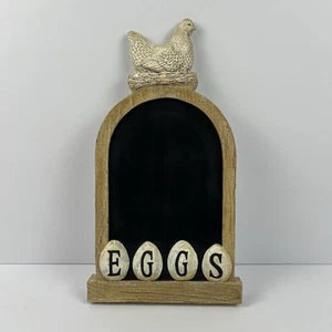 Vintage Farmhouse Chalkboard Chicken and Eggs Black Chalkboard 13 5/8” - Picture 1 of 7