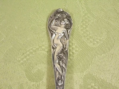 RARO DESNUDO FIGURATIVO ~ CUCHARA DE RECUERDO ESTERLINA 5,75" por SHEPARD Foto 1 de 4