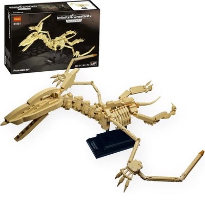 Pterodactyl Dinosaur Fossil Building Block Set, Skeleton Model Construction Toy - Image 1 of 4