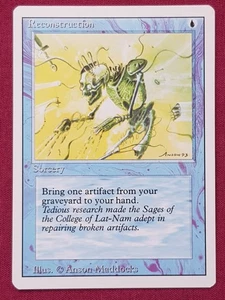 Magic The Gathering REVISED EDITION RECONSTRUCTION blue card MTG - Picture 1 of 2
