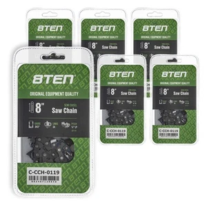 Semi Chisel Chainsaw Chain 8 Inch .043 3/8 LP 34DL for Poulan Remington 6 Pack - Picture 1 of 4