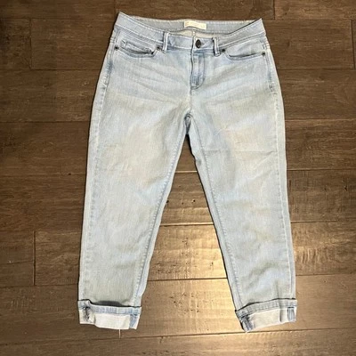 J Jill Denim Jeans Women's 4P Light Wash Authentic Fit Cropped Cuffed - Image 1 of 4