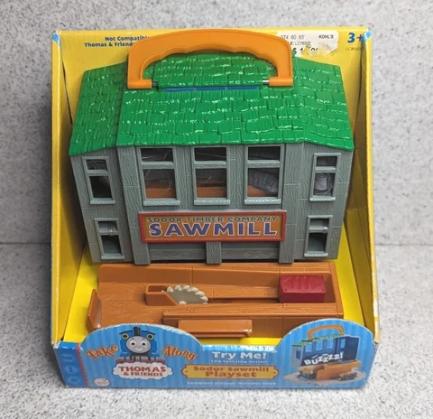 Rare 2005 Thomas & Friends Take-Along Sodor Sawmill Playset Learning Curve Cover