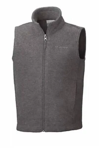COLUMBIA BOYS STEENS MOUNTAIN FLEECE VEST XXS XS 4/5 6/7 4 5 6 7 GRAY NEW NWT - Picture 1 of 7