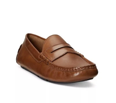 Polo Ralph Lauren Para hombres Anders Penny Cuero Mocasín de Conducción Tostado Claro US8.5 $168 Foto 1 de 3