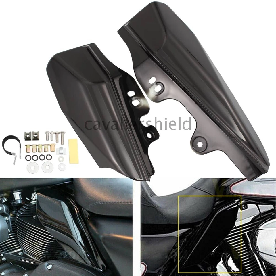 Deflector de aire de cuadro medio negro para Harley Touring Electra Glide Road King 01-2008 Foto 1 de 4