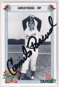 Camilo Pascual 1990 Target Los Angeles Dodgers SIGNED CARD AUTOGRAPHED - Picture 1 of 1