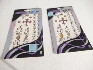 TOY SPECIAL- BODY ART W/ATTITUDE TEMPORARY TATTOOS-(2) - NEW CLOSEOUT- M19 - Picture 1 of 1