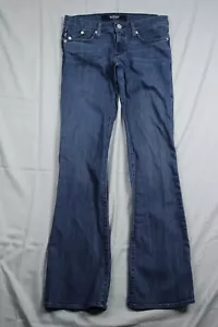 Rock & Republic Jeans Womens 27 Blue Low Rise Bootcut Medium Wash Rhinestones - Picture 1 of 14