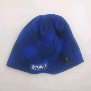 Vintage Yamaha Racing Motorsport Beanie Mütze Beany weiß blau - Bild 1 von 5